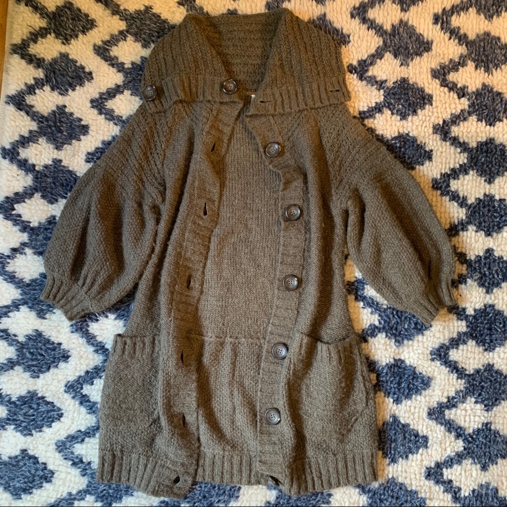 XS Free People long button up cardigan